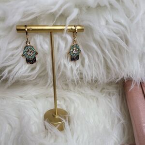 𝅺Aldo vintage multicolored & turquoise gold drop earrings